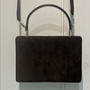 Salvatore Ferragamo Suede Handbag with Purse Strap👝